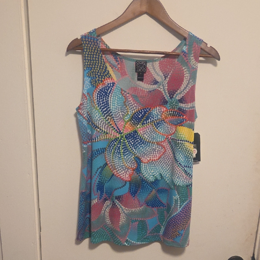 Clara Sun Woo Vibrant Multicolor Tank Top